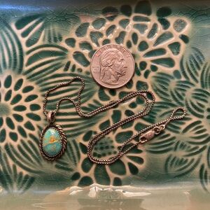 Turquoise and silver necklace